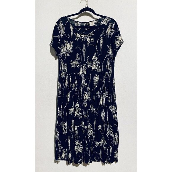 Bila Dress Womens Small Floral Fancy Ladies Short Sleeve Button Front Boho - Picture 1 of 5